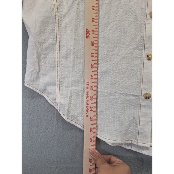 NWT Hem & Thread Women Button Up Top Beige Womens Size Small Minimalist Boho - Picture 5 of 8